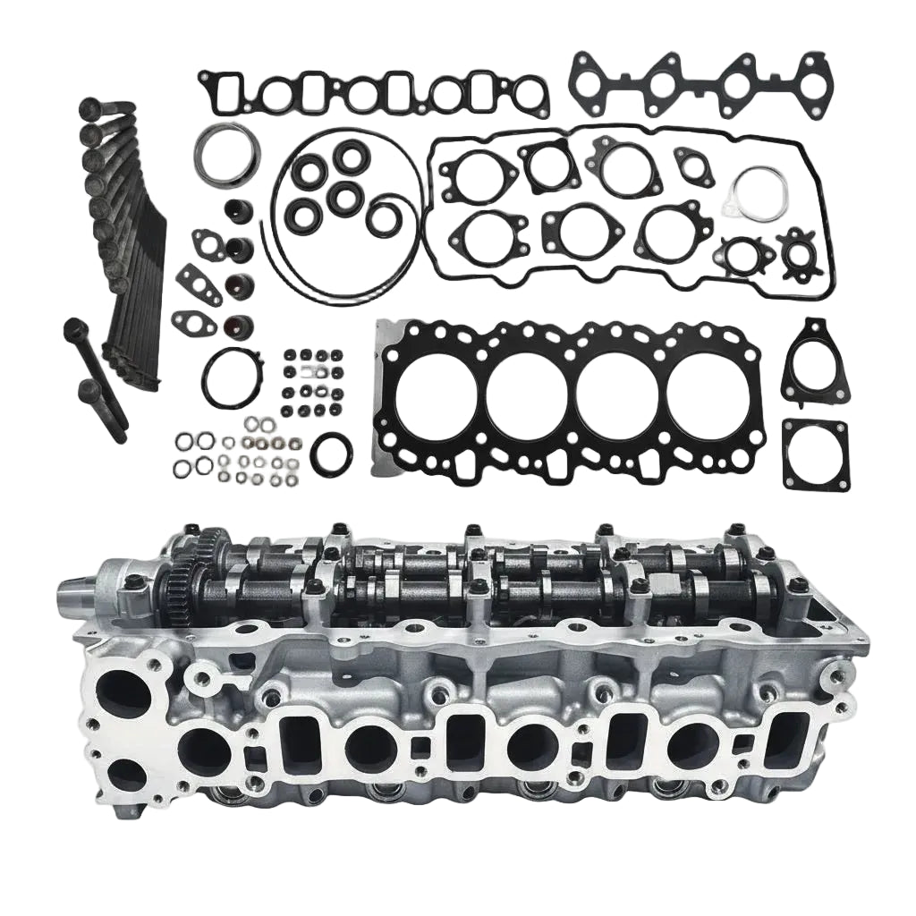 Toyota Hilux Prado Hiace 1KD-FTV assembled cylinder head with VRS gasket set and head bolts.