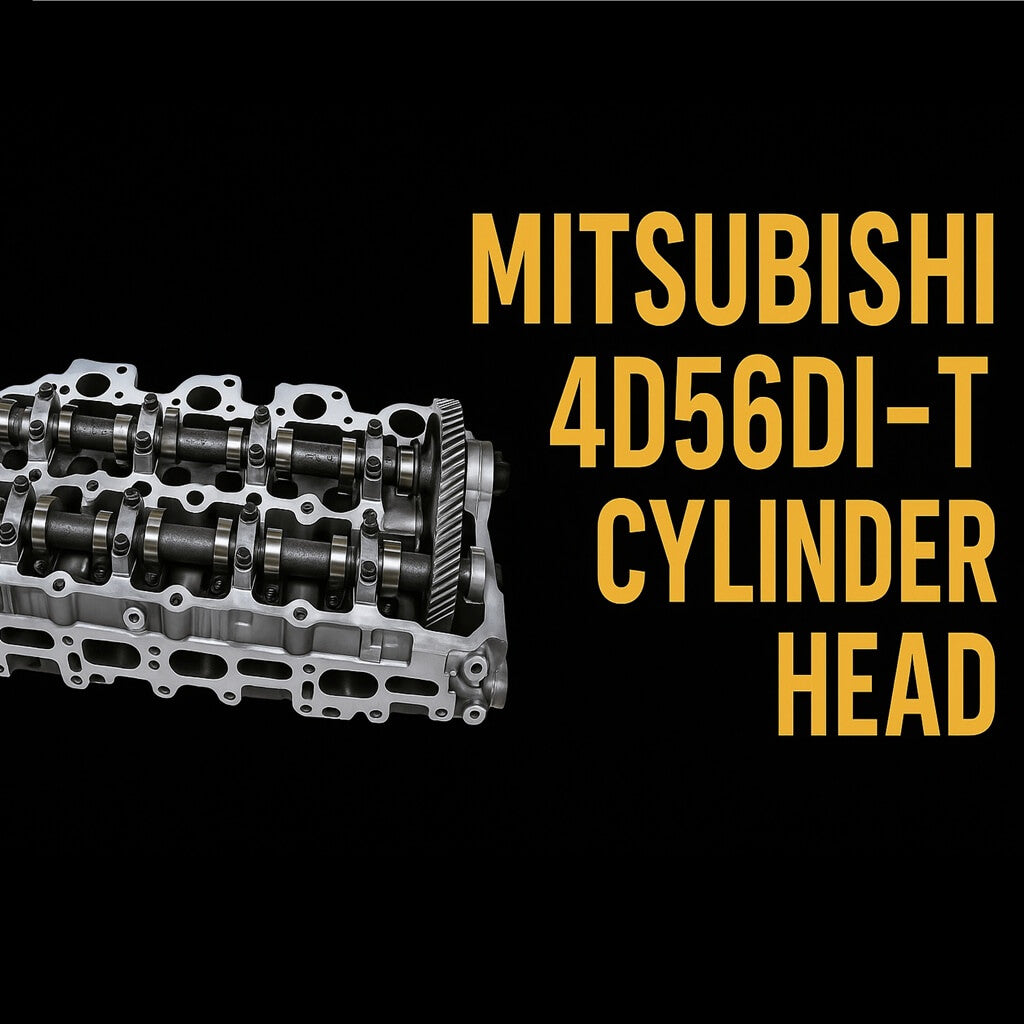 Mitsubishi 4D56Di-T Cylinder Head diesel engine - Black and Gold Banner