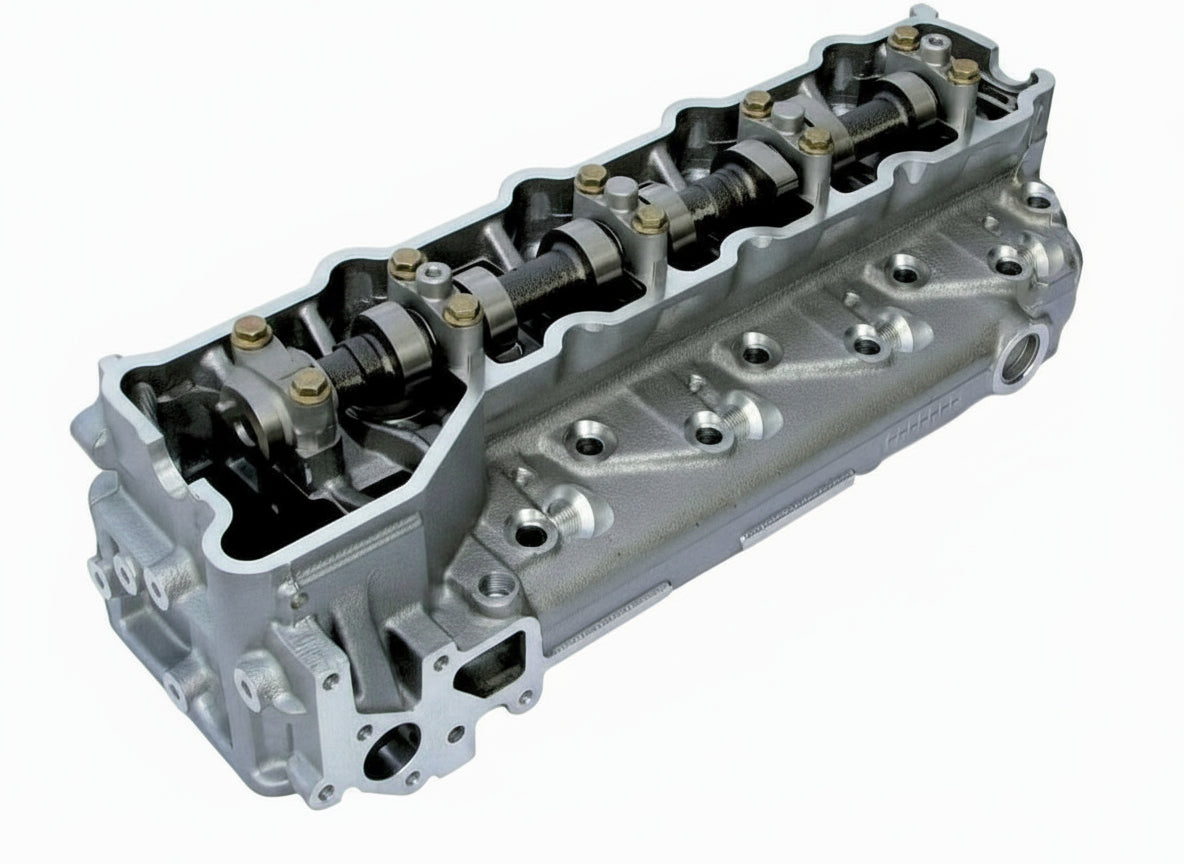 4M40T Cylinder Head Side View Showing Valves and Ports