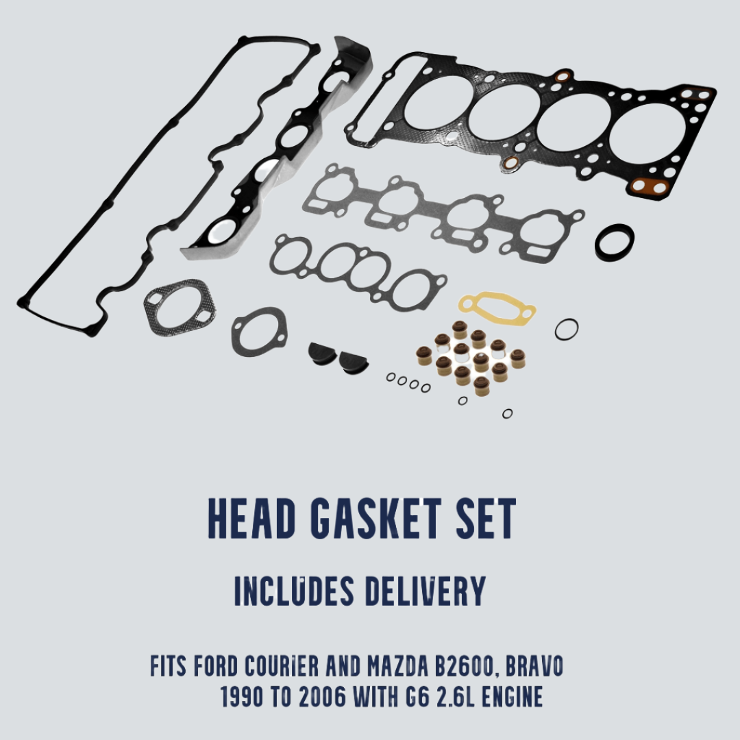 Ford Courier G6 cylinder Head Gasket Set - New Cylinder Heads