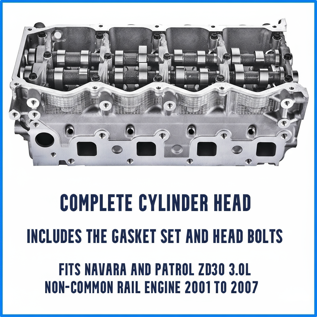 Nissan ZD30 cylinder head side profile view