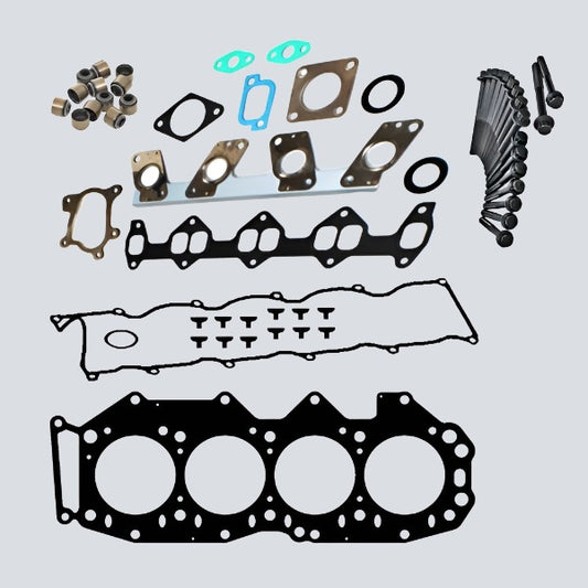 Mazda B2500 Cylinder Head Gasket Set with Bolts - New Cylinder Heads