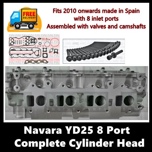 Navara YD25 Complete Cylinder Head Eight Port - New Cylinder Heads