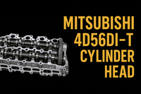 Mitsubishi 4D56Di-T Cylinder Head diesel engine - Black and Gold Banner