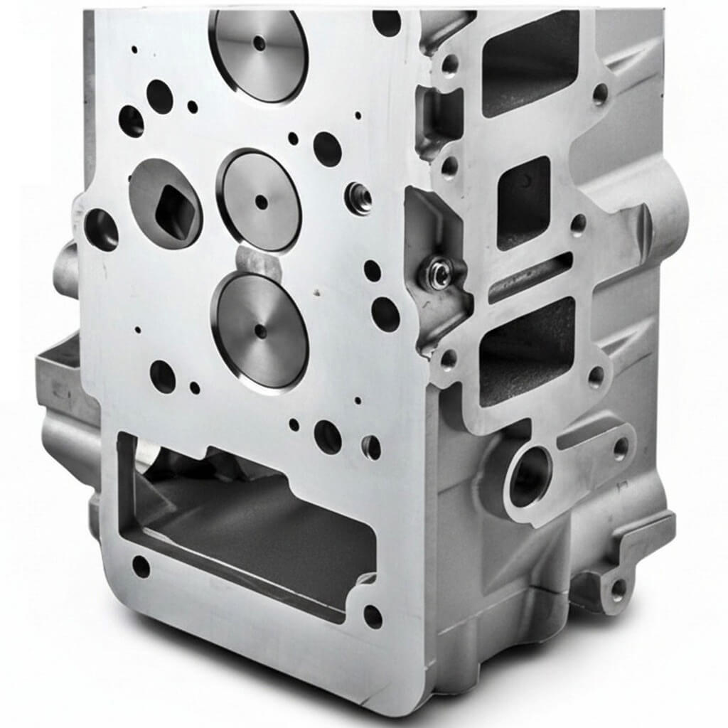 Ready to Install 4M40T Cylinder Head for Mitsubishi Diesel Face View