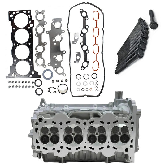 Toyota Hiace Hilux 2TR-FE single VVT-i cylinder head with VRS gasket set and head bolts.
