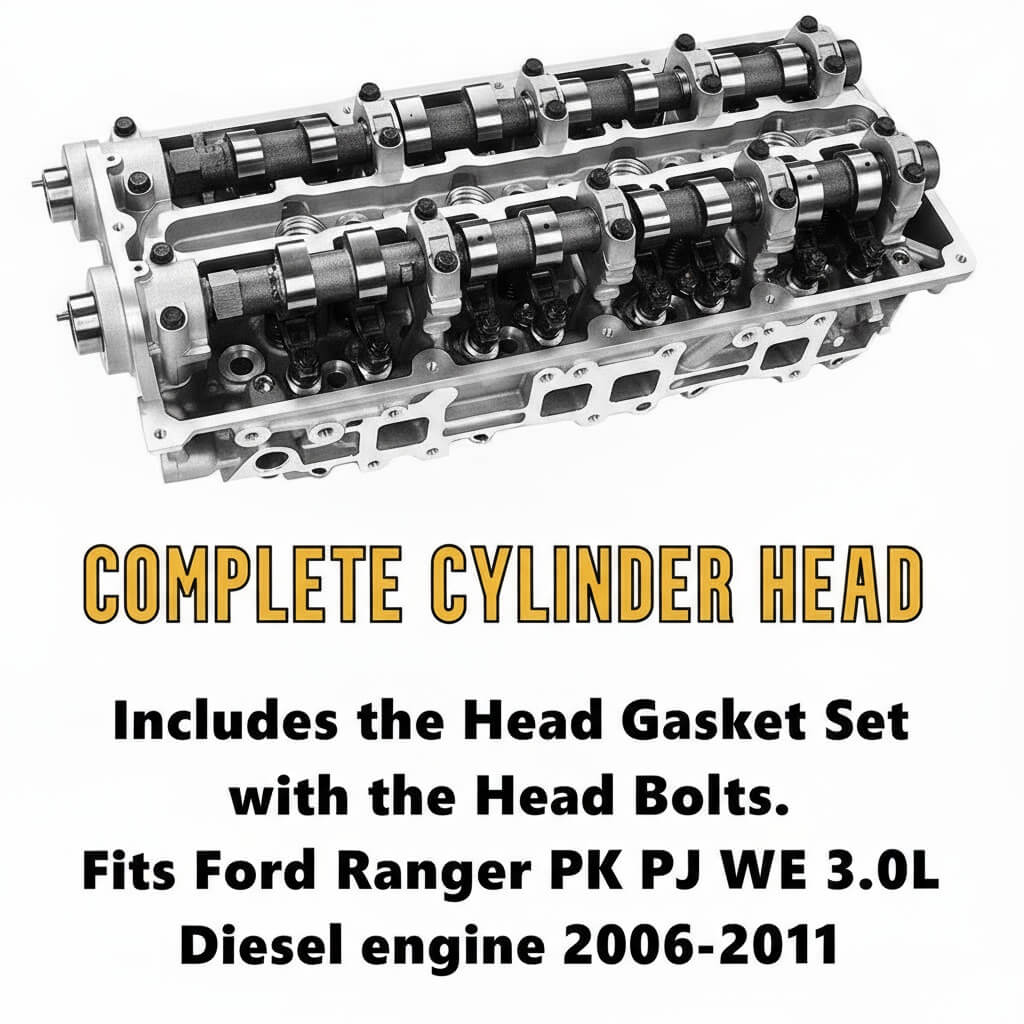 BT50 B2500 B3000 WEC WEAT Complete Cylinder Head - Top View