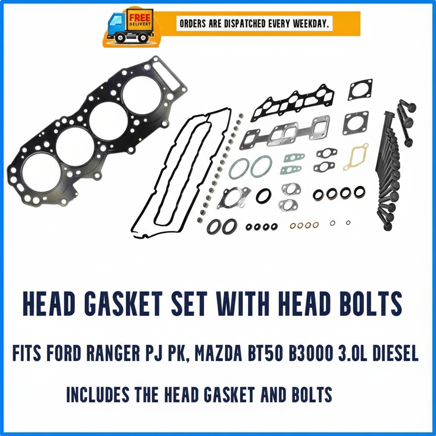 BT50 B2500 B3000 WE Head Gasket Kit with Head Bolts
