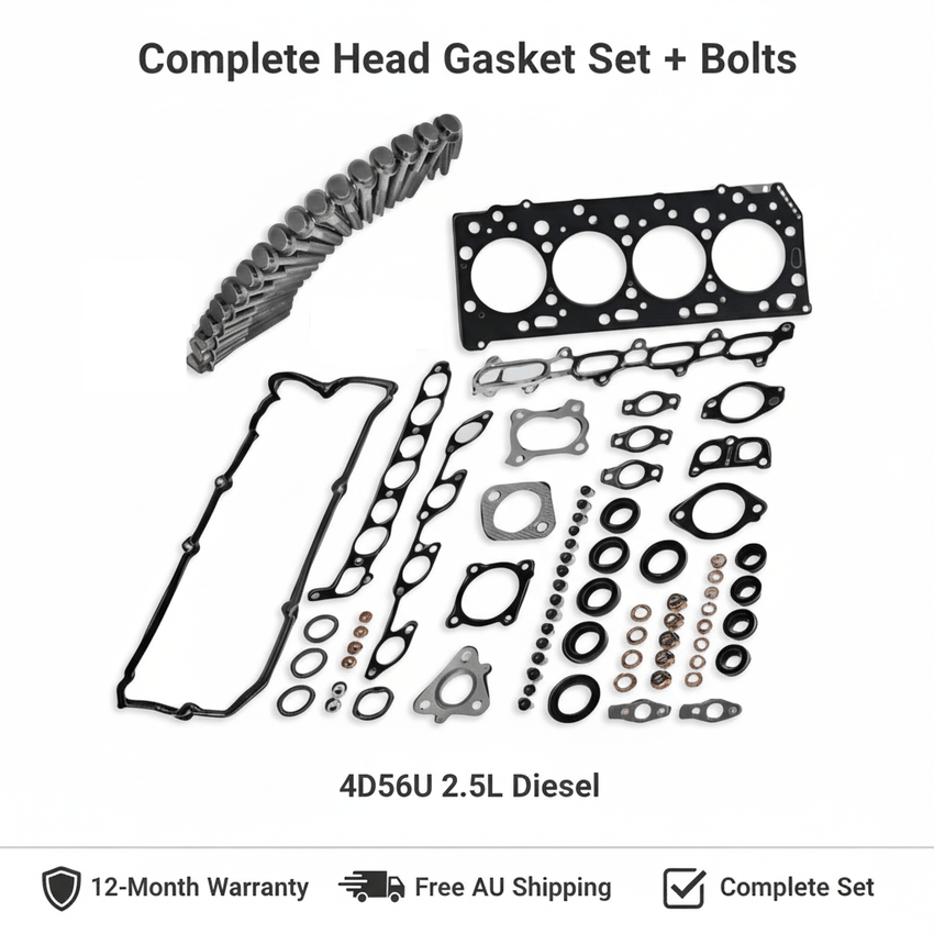 Mitsubishi Triton Challenger Head Gasket Set 4D56U + Bolts