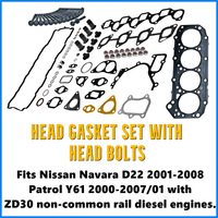 Nissan Navara Patrol ZD30 Non Common Rail Gasket Set