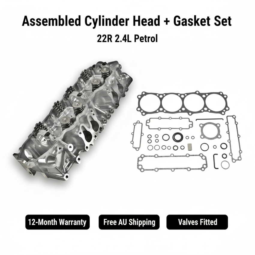 Enhanced Toyota Hilux 22R Assembled Cylinder Head + Gasket Set