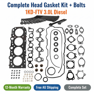 Toyota Hilux Prado Hiace Head Gasket Set 1KD-FTV + Bolts