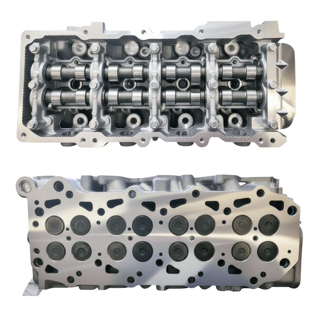 ZD30 assembled cylinder head with valves and camshafts installed
